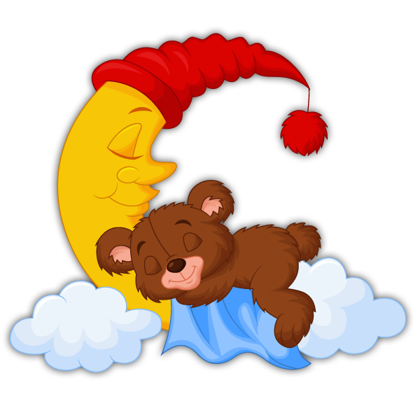 Stickers for Kids: Teddy bear dreams on the moon