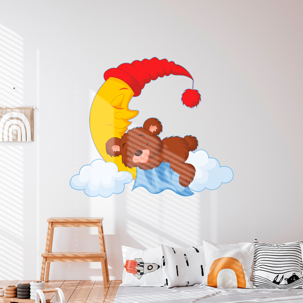 Stickers for Kids: Teddy bear dreams on the moon