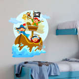 Stickers for Kids: Pirates sailing on his boat 4