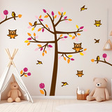 Wall Stickers: Tree with birds and owls 3