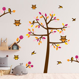 Wall Stickers: Tree with birds and owls 4