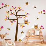 Wall Stickers: Tree with birds and owls 5