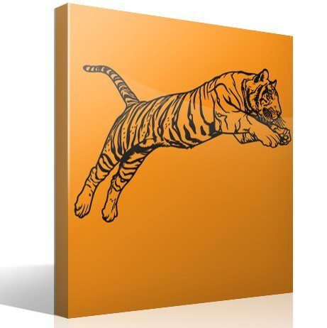 Wall Stickers: Bengal Tiger jump