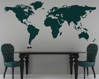 Wall Stickers: World map - Silhouette 4