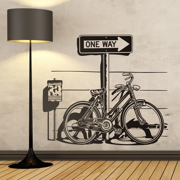 Wall Stickers: Bicyclette on traffic sign 
