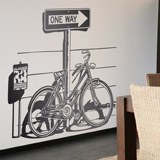 Wall Stickers: Bicyclette on traffic sign 