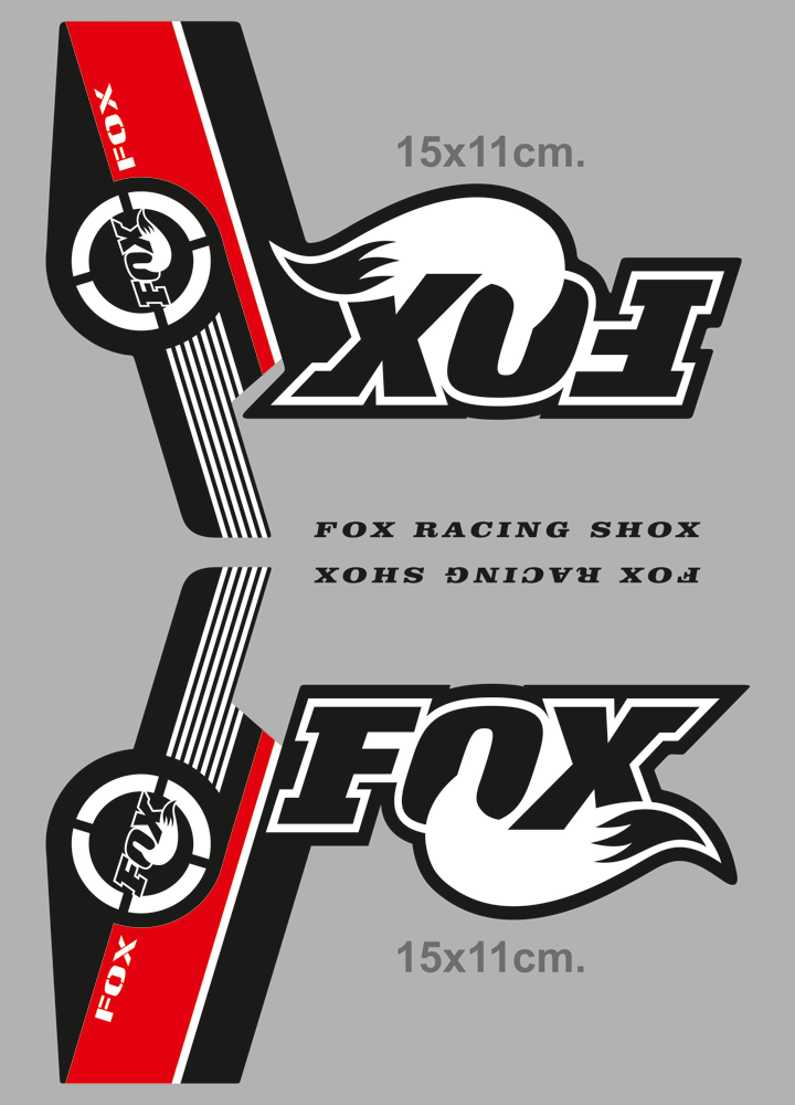Car & Motorbike Stickers: Set Fox Racing Shox forks Mountain Bike