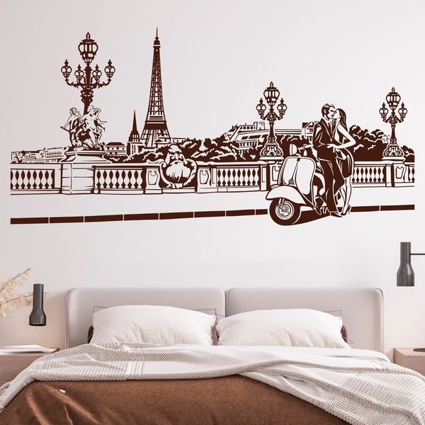 Wall Stickers: Romantic scene in Paris