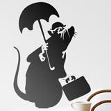 Wall Stickers: Rat with Umbrella by Banksy 2