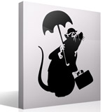 Wall Stickers: Rat with Umbrella by Banksy 3