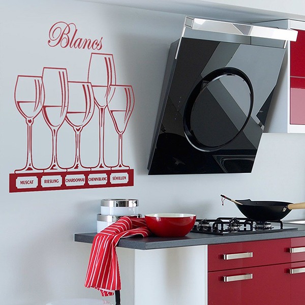 Wall Stickers: white wine glasses