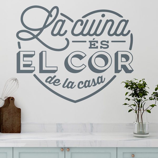 Wall Stickers: The Kitchen is the Heart of the Home in Catalan