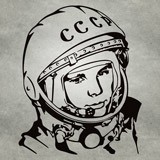 Wall Stickers: Astronaut Yuri Gagarin 3