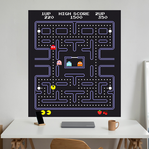 Wall Stickers: Pac-Man Arcade Game Color