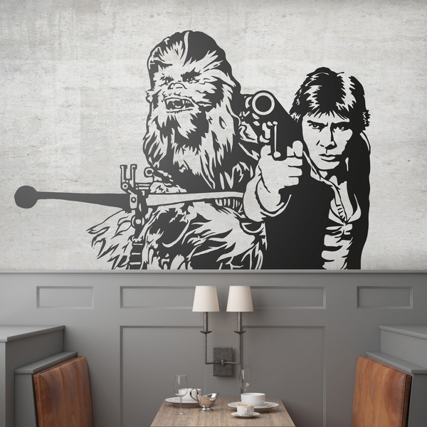 Wall Stickers: Chewbacca and Han Solo