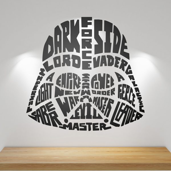 Wall Stickers: Typographic Darth Vader
