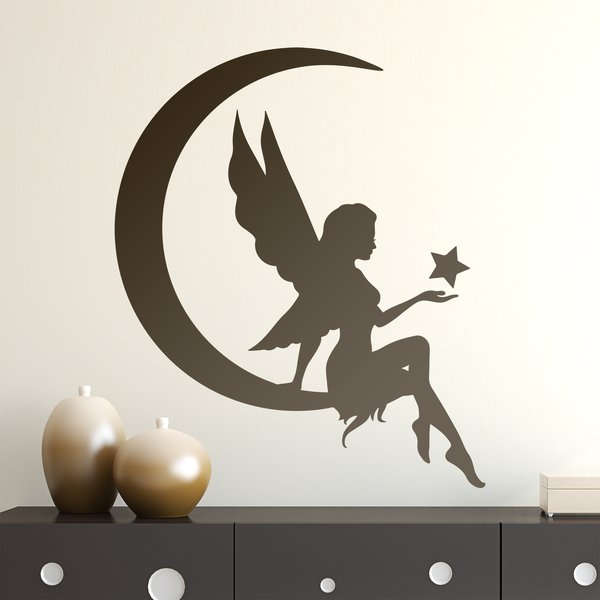 Stickers for Kids: Fairy on the moon with star