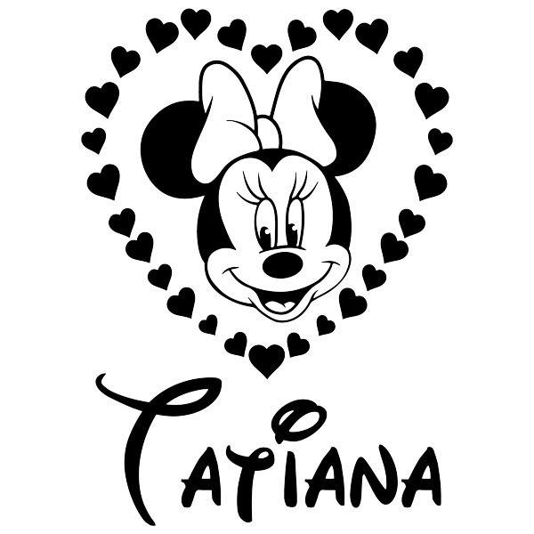 Stickers for Kids: Personalized heart of Minnie
