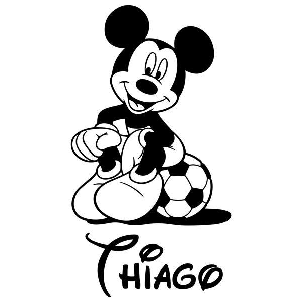 Stickers for Kids: Mickey Mouse Football sitting