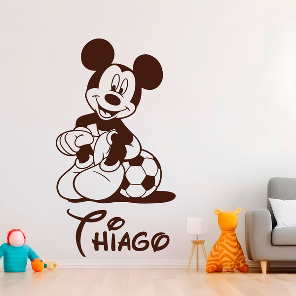 Stickers for Kids: Mickey Mouse Football sitting