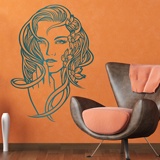 Wall Stickers: Floral hairstyle 2