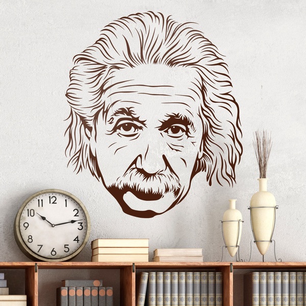 Albert Einstein Room Wall Garage Decor Sticker Decal 18"X25" 