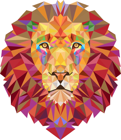 Wall Stickers: Lion head origami