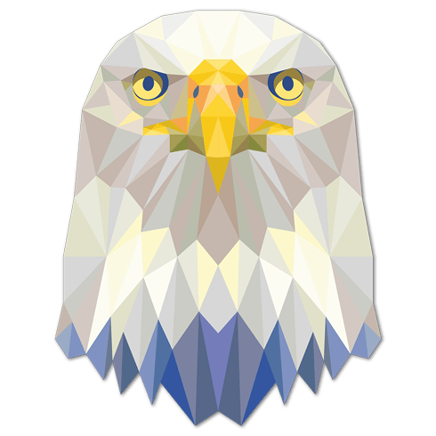 Wall Stickers: Eagle head origami