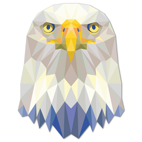 Wall Stickers: Head of Origami Eagle