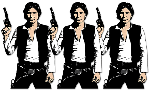 Wall Stickers: Triple Han Solo