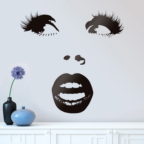 Wall Stickers: Surprised woman face