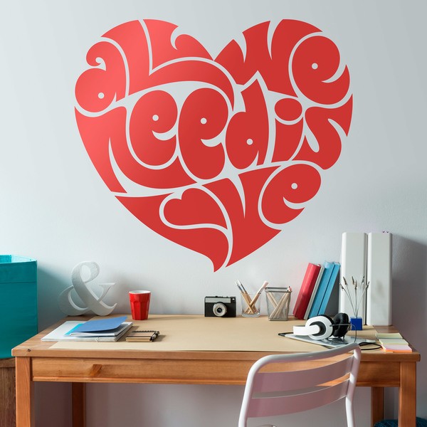 Wall Stickers: Heart All we need is love