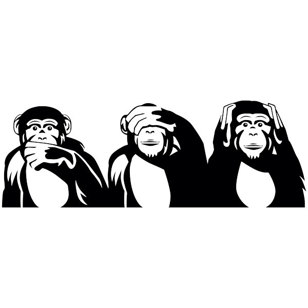 Wall Stickers: The three wise monkeys