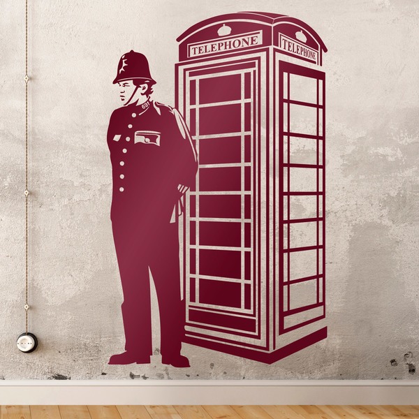 Wall Stickers: London cab and British guard