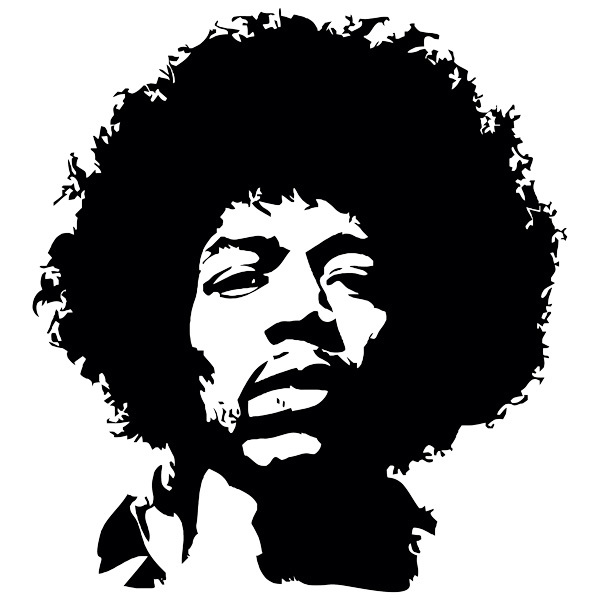 Jimi Hendrix Silhouette Symbol Jimi Hendrix