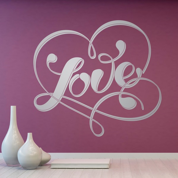 Wall Stickers: Word Love and heart