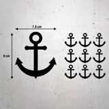 Wall Stickers: Set 9 stickers Anchor fishing 3