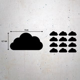Wall Stickers: Kit of 12 vinyl clouds 3