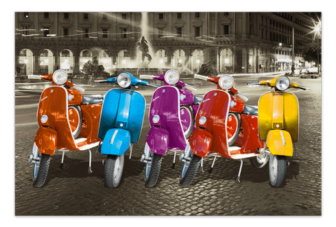 Wall Stickers: 5 Vespas in Rome