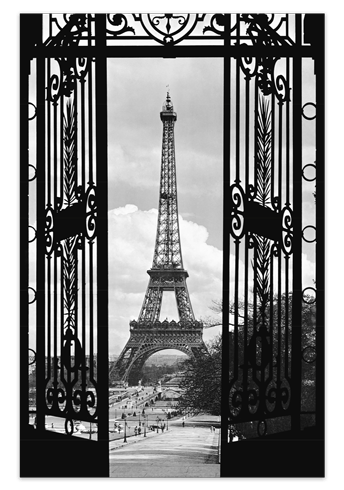 Wall Stickers: Adhesive poster iron gate and Eiffel Tower