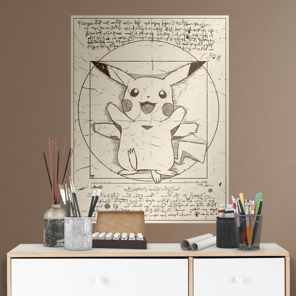 Wall Stickers: Pikachu Vitruvius