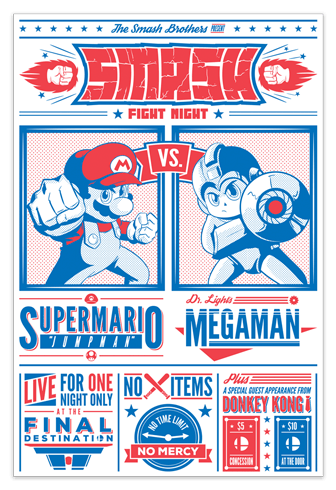 Wall Stickers: Mario Bros vs Megaman