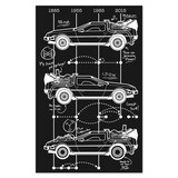 Wall Stickers: Adhesive poster DeLorean Timeline 4