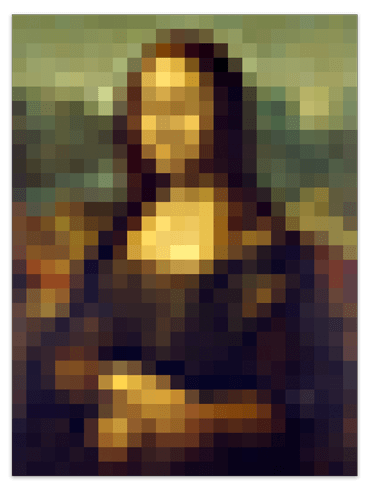 Wall Stickers: Poster Mona Lisa Gioconda Pixel