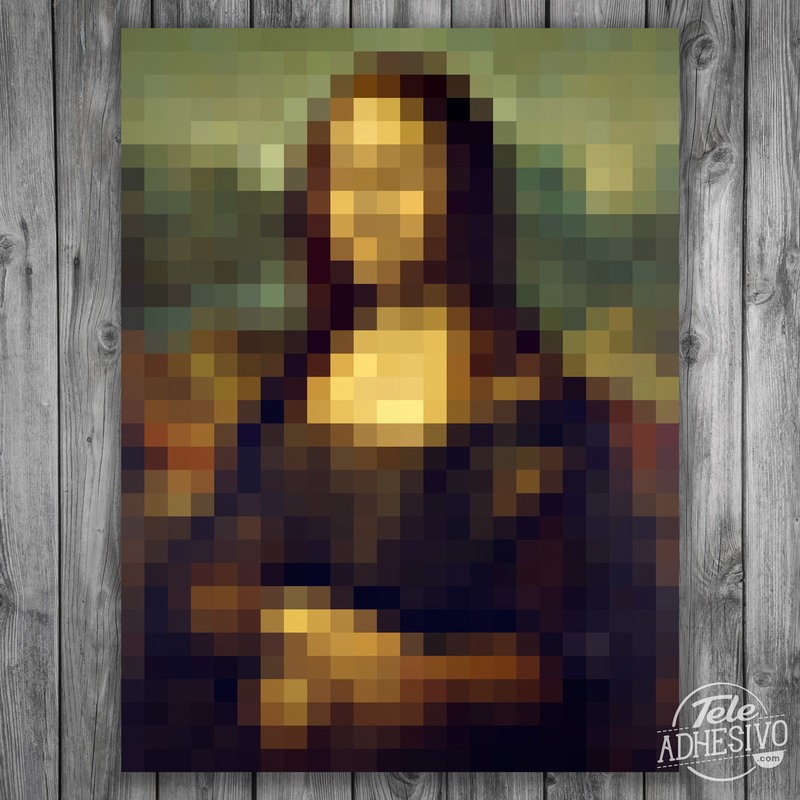 Wall Stickers: Poster Mona Lisa Gioconda Pixel