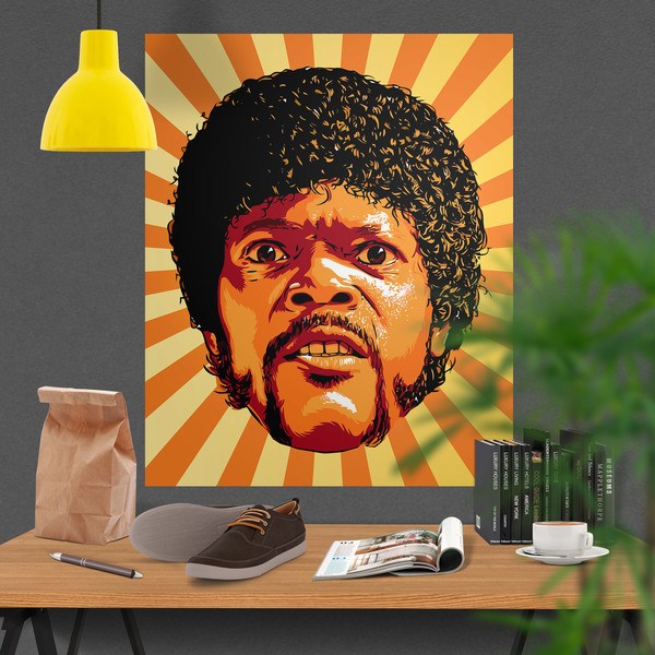 Adhesive poster Star Jules Winnfield Pulp Fiction