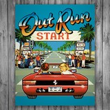 Wall Stickers: Adhesive poster Out Run Arcade 3