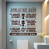 Wall Stickers: Bathroom rules in spanish 2