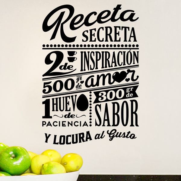 Wall Stickers: Secret recipe - spanish