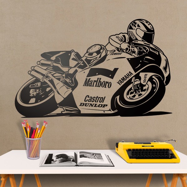 Wall Stickers: Yamaha Motorcycle Wayne Rainey